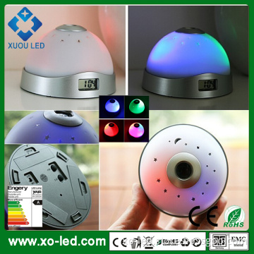 2014 New Color Changing LED Gadget Star Light Projection Clock